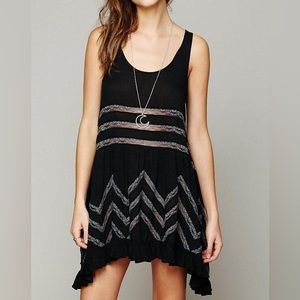 Free people black trapeze slip, size XS